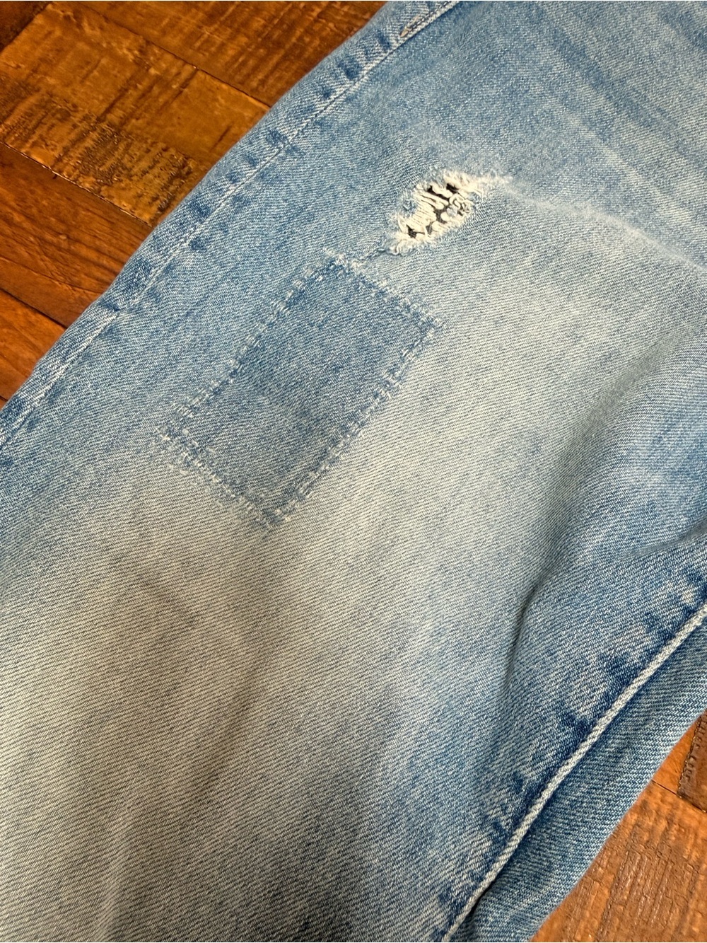 MOTHER The Inside Crop Step Fray Size 31 Modified Distressed Raw Hem Blue - Picture 8 of 12